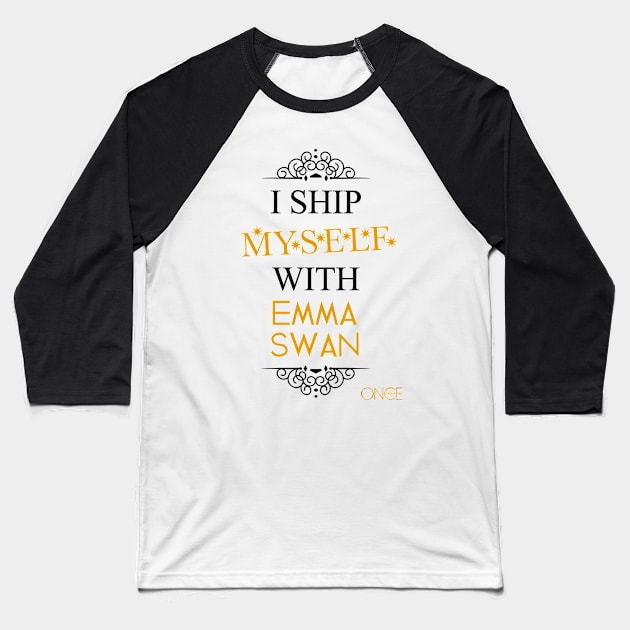 I ship myself with Emma Swan Baseball T-Shirt by AllieConfyArt